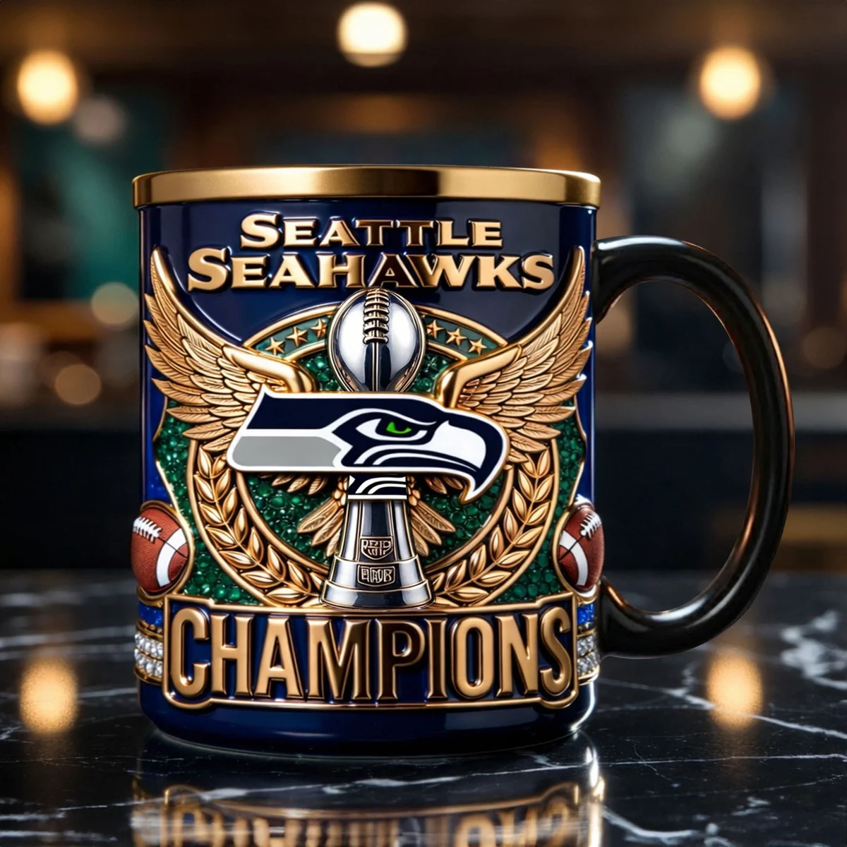 Seahawks Super Bowl LX Champions Mug
