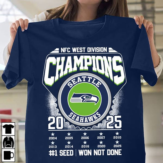 Limited Edition 2 Sided Seahawks NFC West Champs