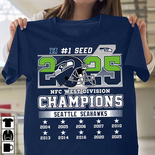 Limited Edition 2 Sided Seahawks NFC West Champs