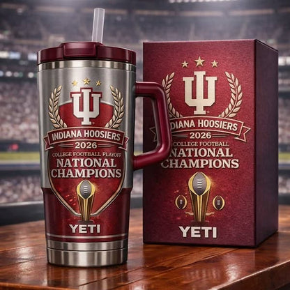 Indiana Hoosiers 140th Anniversary Gold Yeti Tumbler