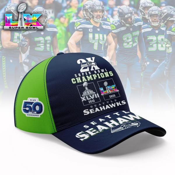 Seahawks Super Bowl LX Champions Cap
