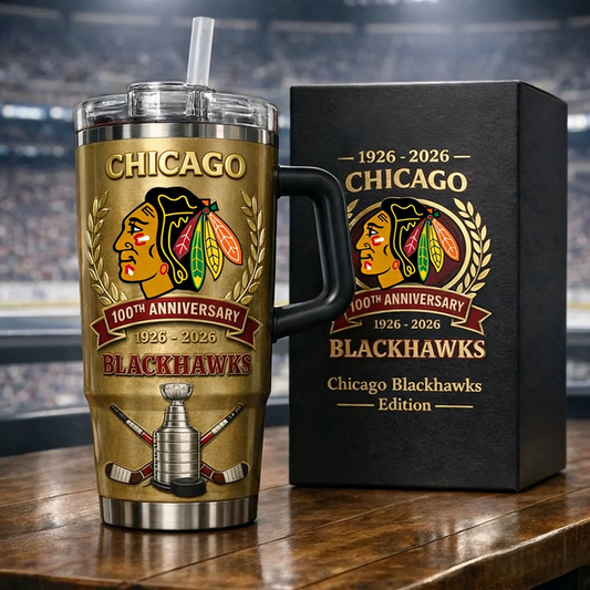 Chicago Blackhawks 100th Anniversary Tumbler