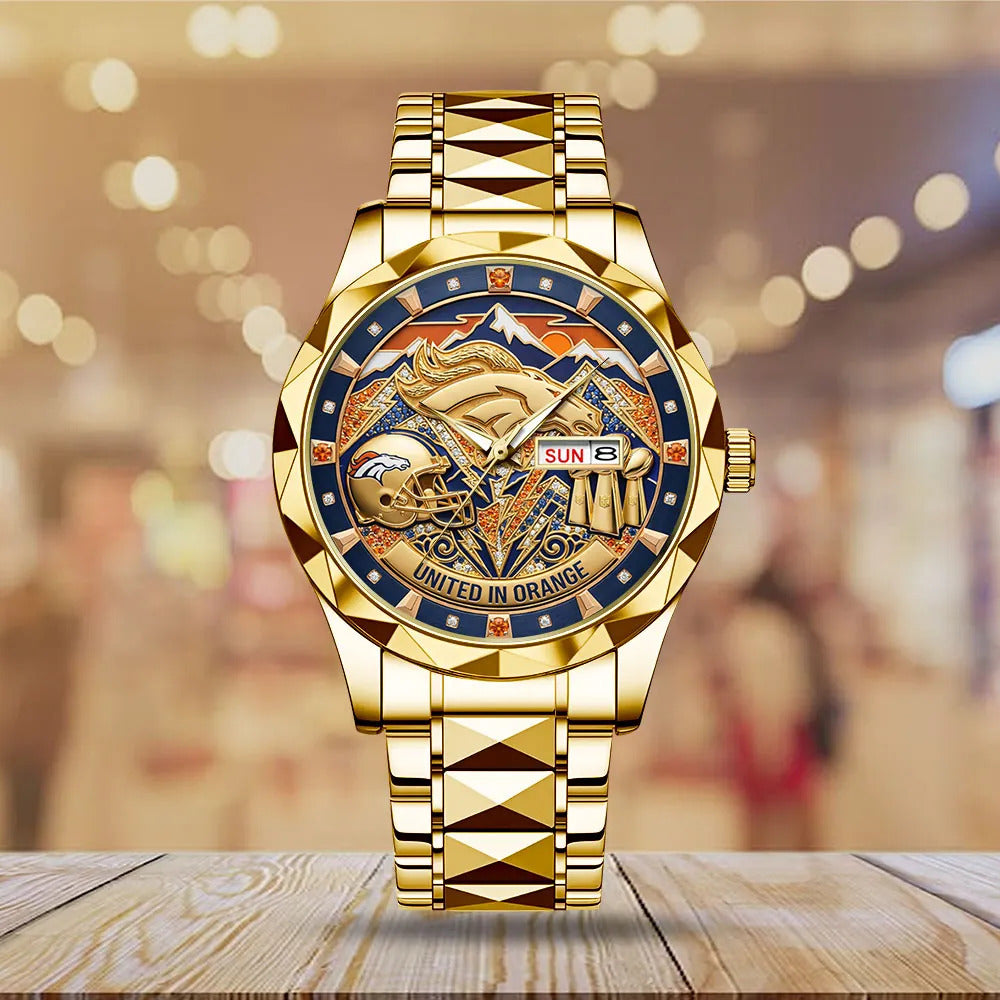 Denver Broncos Alloy Luxury Quartz Watch