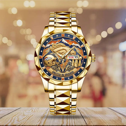 Denver Broncos Alloy Luxury Quartz Watch