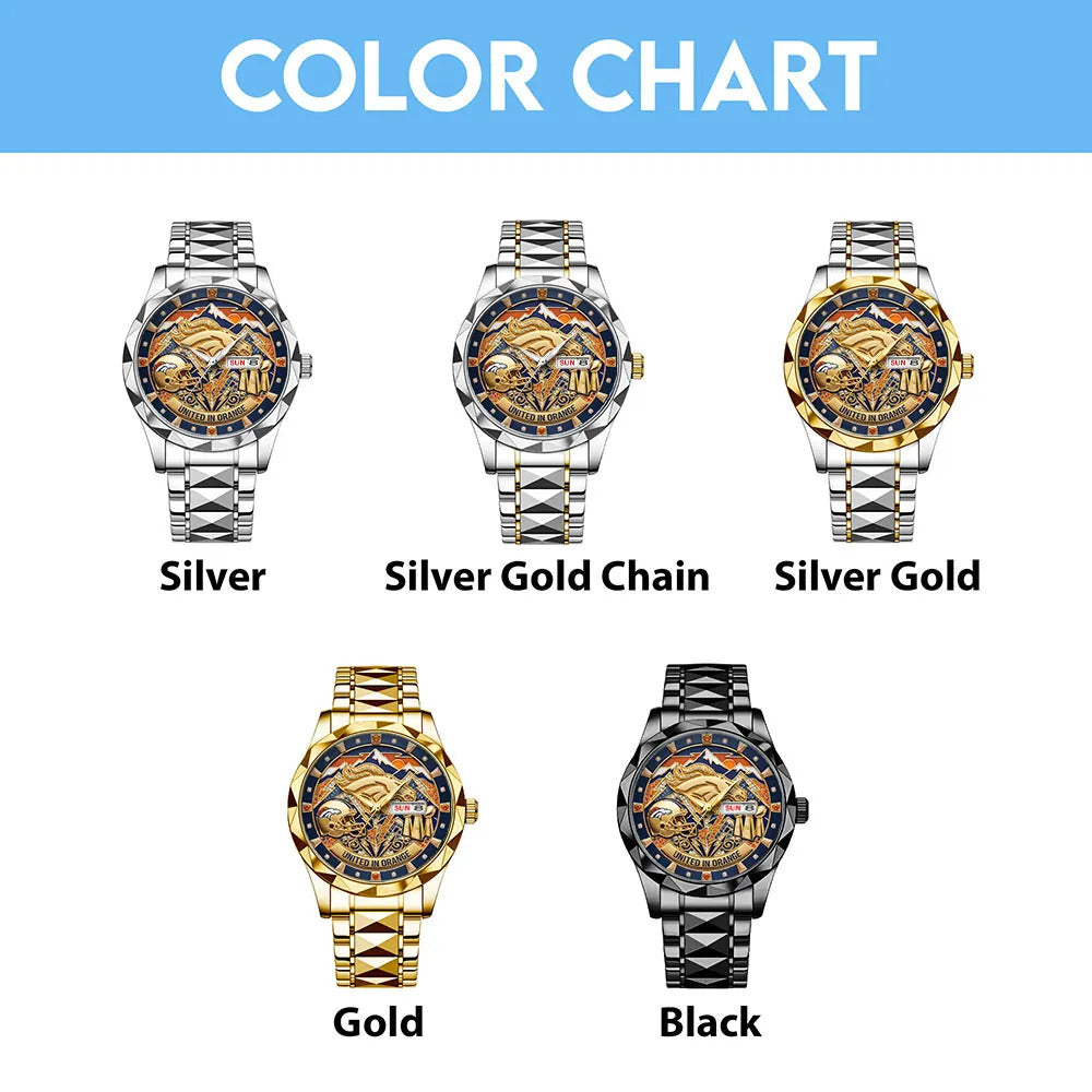 Denver Broncos Alloy Luxury Quartz Watch