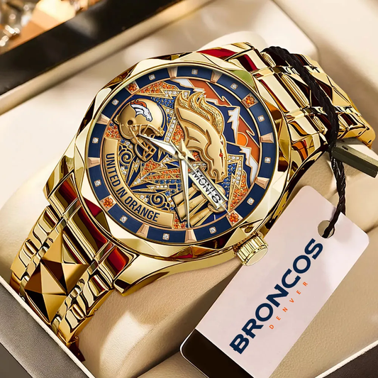 Denver Broncos Alloy Luxury Quartz Watch