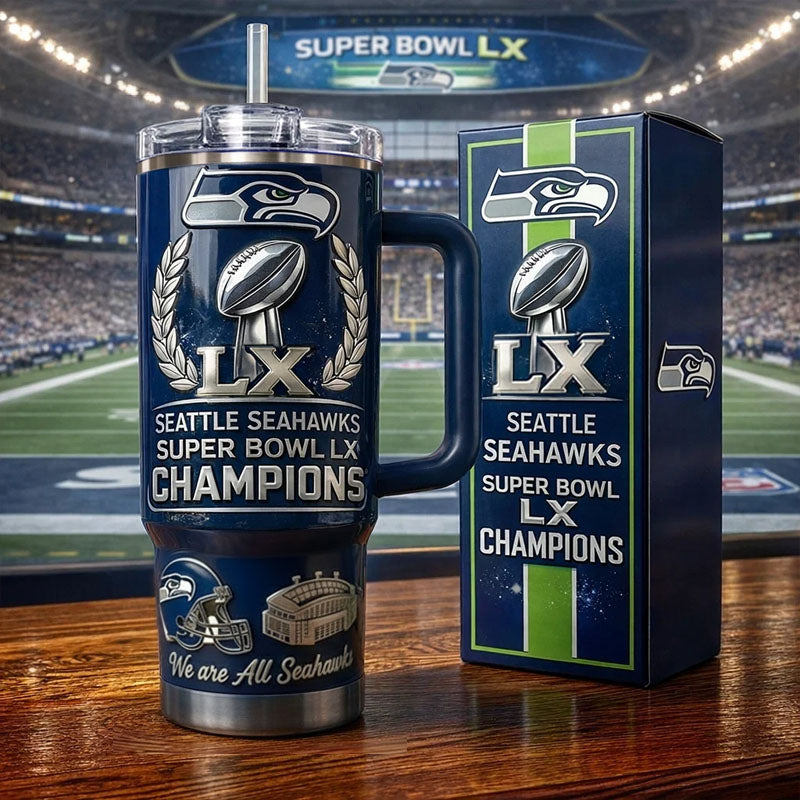 Seattle Seahawks Super Bowl LX Champions Commemorative Tumbler