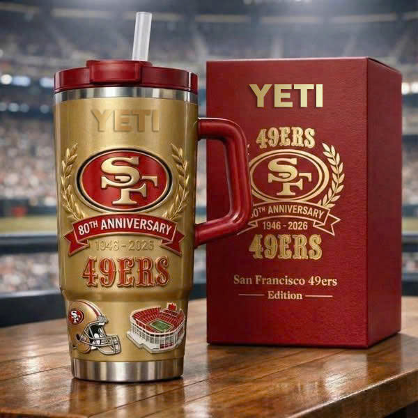 49ers 80th Anniversary Tumbler